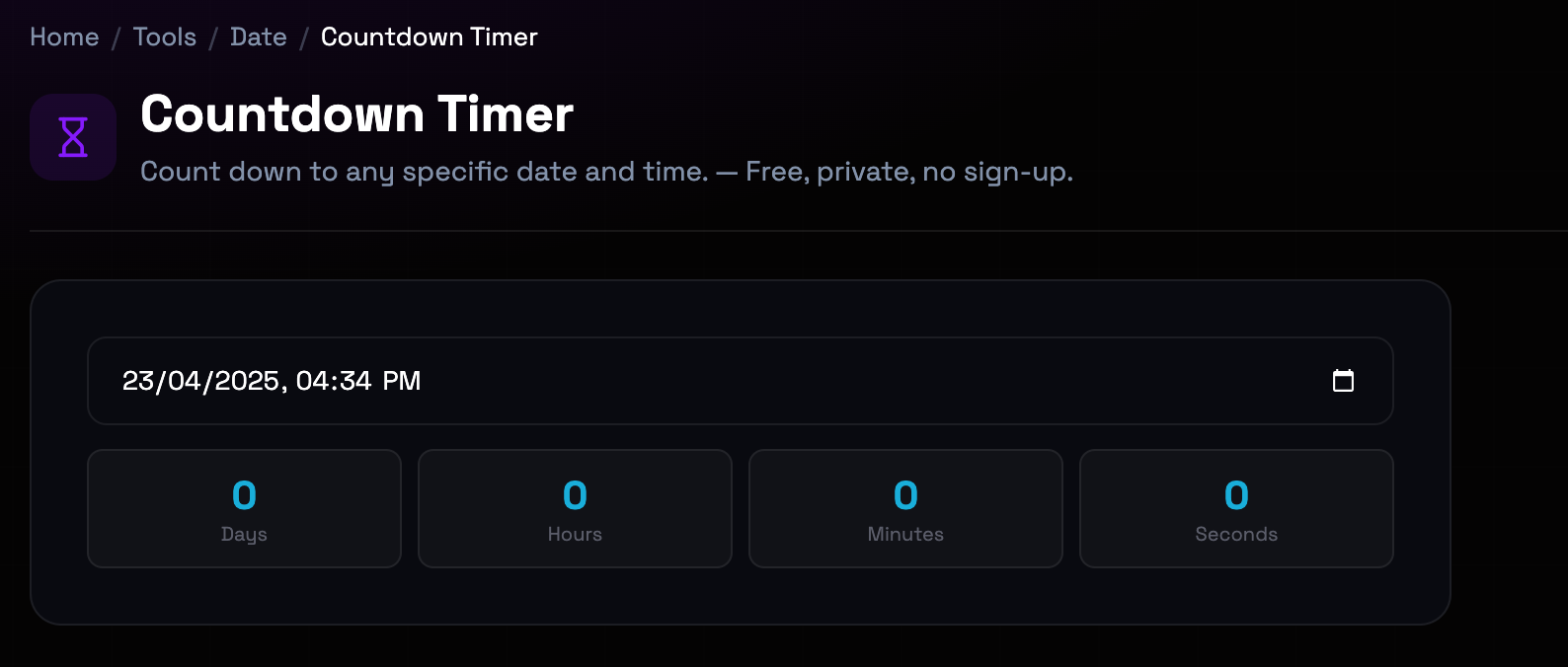 How to use Countdown Timer online — free, fast, and private